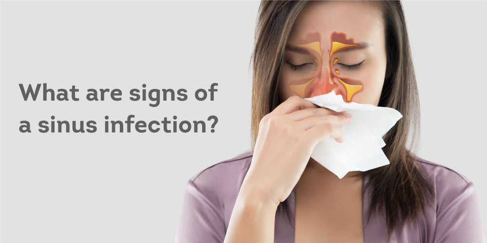 female having signs of sinusitis infection